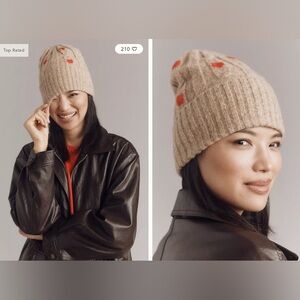 By Anthropologie Polka Dot Cable Beanie